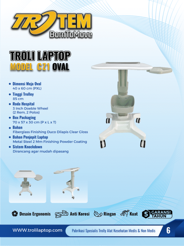 Troli laptop Cz1 Oval