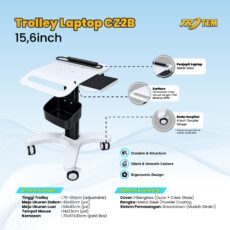 Troli Laptop Cz2B 15,6 Inch Hospital & Office Trolley by Trotem