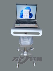Troli Laptop Stainless tampak depan