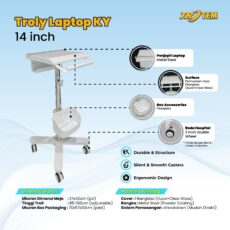 Troli Laptop KY Hospital & Office Trolley by Trotem