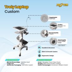 Troli Laptop Custom Hospital & Office Trolley by Trotem