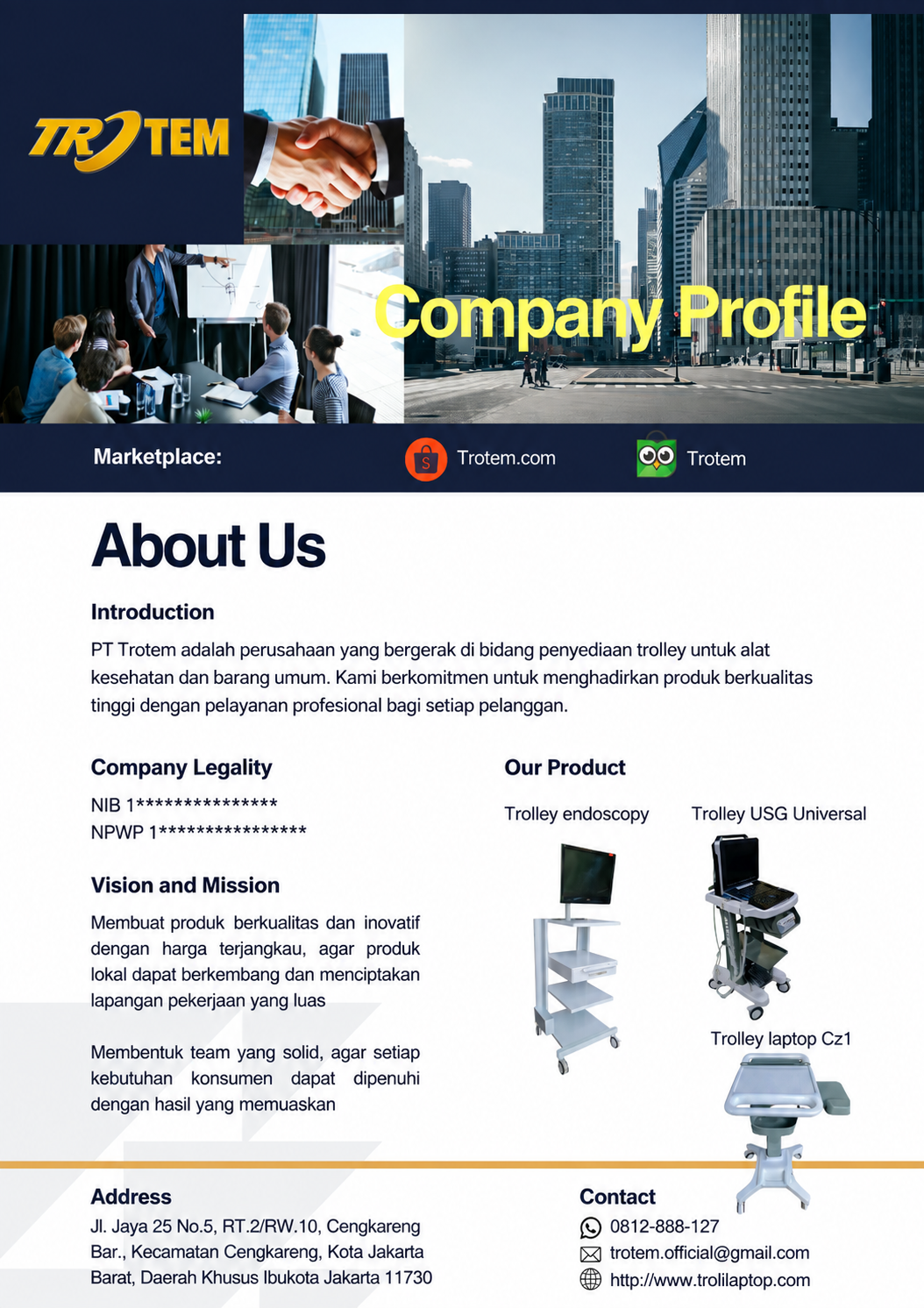 Company Profile Trotem troli laptop